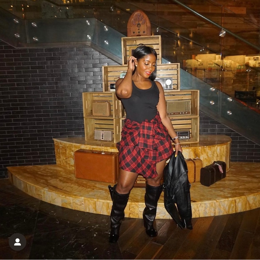 Dream Architect Plaid Convertible Dress